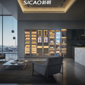For Oem Wine Cooler Custom Cabinet Glass Door Electronic Temperature Control Champagne Display Cellar for Hotel Bar Oem Custom - Product Image 1