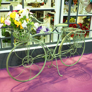 الحديد دراجة الحلي أزهار زينة حفل الزفاف سيارة نافذة الديكور التصوير الدعائم البستنة دراجة زهرة حامل - Product Image 2