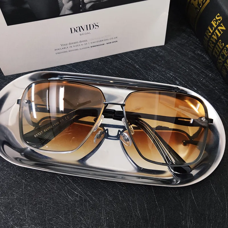 HBK 2021 moda şık İtalya tasarım güneş gözlüğü parti için kare Unisex büyük boy erkek güneş gözlüğü