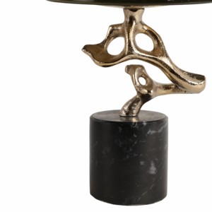 Vaso in vetro conico con base in marmo e supporto in metallo scultoreo per l'arredamento del soggiorno - Product Image 5
