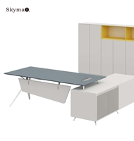 Skymax support d'ordinateur pour bureau 2025 bureau exécutif bureau blanc en forme de L fabrication l forme bureau mural bureau