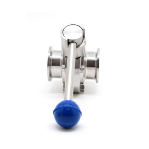 SS304/SS316L giả mạo sữa bướm van SMS loại thực phẩm cấp bướm van màu xanh kéo đa vị trí xử lý DN10-DN250 - Product Image 5