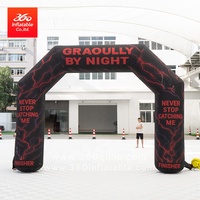Arche gonflable publicitaire carrée de 10 m pour événements sportifs, course à pied, Halloween, personnalisable, extérieure, étanche et durable