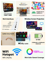 Televisor Portátil Inteligente con Pantalla LED de Alta Definición de 24 Pulgadas, Control Remoto por Voz, Conexión Bluetooth, Recargable, con Sistema Operativo Google TV