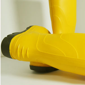 신상 여성용 그린 PVC 레인부츠 고급 웰링턴 부츠 미끄럼 방지 긴 장화 메쉬 고무 아웃도어 낚시 - Product Image 6