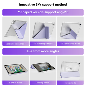 Kenke gran oferta Y Fold Auto Sleep Wake Soft Edge Clear Tablet funda con portalápices derecho para iPad Air456 10,9 pulgadas - Product Image 2