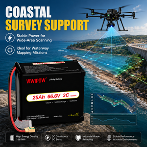Batterie de drone rechargeable VIWIPOW en promotion, haute qualité, 25Ah 320Wh/kg 51.8V 3C, semi-solide, haute performance - Product Image 5