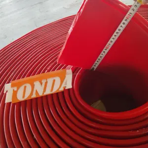 Hardness 75A Red Color 10-50 Meter Rolls Polyurethane PU Skirting Sheet For Conveyor Belt