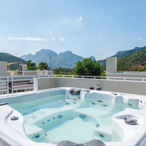 Moderno Jacuzzi Independiente de Acrílico para 4 Personas, Bañera de Hidromasaje con Sistema de Control <span class=keywords><strong>Balboa</strong></span>, Certificación CE Incluida - Product Image 1