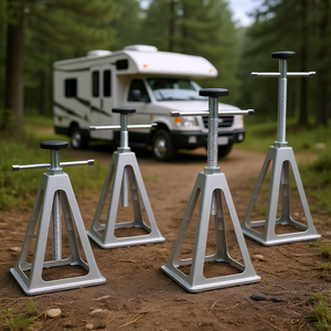 Aluminum RV <b>Stabilizer</b> Jacks 6000 Lbs Adjustable 11 To 17 Inch Manual Leveling Outdoor Accessories - Product Image 2