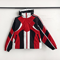 Chaqueta de Esquí para Hombre, Cortavientos, Personalizada, con Paneles Geométricos en Contraste, Térmica, Cálida, Transpirable, Ecológica, con Capucha, Cierre Completo, Elástica