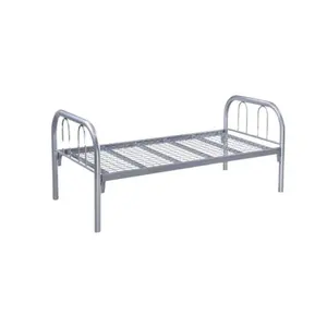 المعادن سرير عالية الجودة الحديد معدن مجموعة أثاث غرف النوم واحد سرير معدني لشخصين إطار