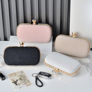 Ensemble de sacs de soirée à la mode pour femmes, pochette de soirée à paillettes de couleur Pure - Product Image 1