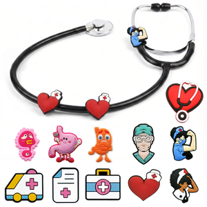 Уникальные брелоки-шармы для стетоскопов: мультяшные органы (желудок, мозг) — медицинские аксессуары для хирургов, подарки выпускникам медколледжей - Product Image 1