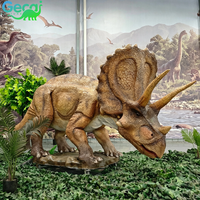 Vente flash : Triceratops animatronique servo-motorisé grandeur nature de 4 m |   Modèle de dinosaure personnalisé fabriqué en usine