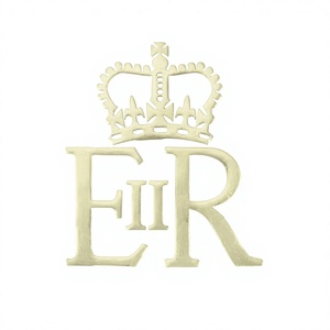 Prix de vente chauds Plaque de signe royale britannique décorative Fourniture en vrac de très bonne qualité CR Crown Royal Sign Plaques rondes en fonte - Product Image 1