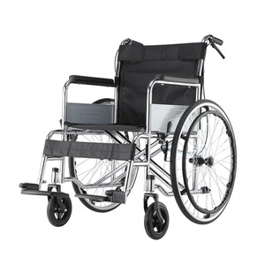 Fauteuil roulant manuel Lechi en acier pliable pour personnes âgées et handicapées, aide à la mobilité - Product Image 1