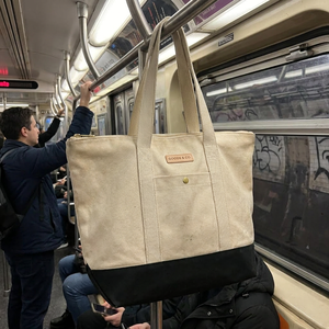 Bolsa de Lona al por Mayor, Ecológica, Reciclada, Personalizable con Logotipo, Bolsa de Lona de Algodón Bordada, con Cierre de Cremallera - Product Image 3