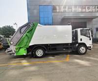 Camion de transport de déchets diesel ISUZU 4X2, capacité 7CBM/6m³, transmission manuelle, compacteur, moteur et boîte de vitesses intégrés