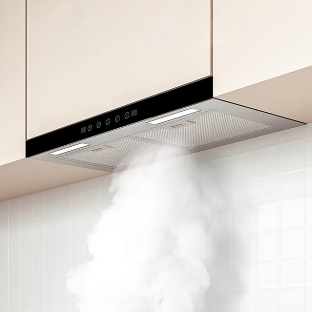 Household T-shaped 600-700mm Range Hood Embedded Small Apartment Hotel Mini Low-noise Range Hood