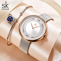 SHENGKE Big Dial Uhr Armband K0132L Splitter Delicate Office Lady Uhr Chic Fancy SK Damen uhren