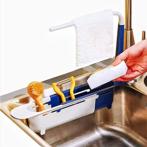 Improved Telescopic Storage Shelf for Sink Adjustable Length Sink Organizer