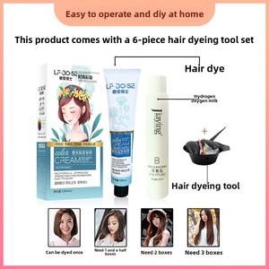 Crema per capelli a colori senza ammoniaca all'ingrosso a base vegetale Non dannosa con sbiancamento e funzione permanente per negozi di barbiere - Product Image 5