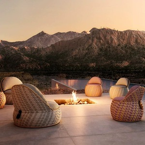 Rattan Outdoor Leisure <b>Chair</b> Hotel Pool <b>Chairs</b> Lounge Outdoor Sectional Balcony <b>Bed</b> <b>Chair</b> Set - Product Image 5