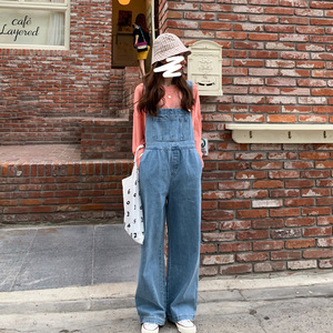 Monos <span class=keywords><strong>de</strong></span> mezclilla retro para <span class=keywords><strong>mujer</strong></span>, pantalones <span class=keywords><strong>con</strong></span> <span class=keywords><strong>tirantes</strong></span> <span class=keywords><strong>de</strong></span> pierna ancha inspirados en los años 90 (algodón elástico cómodo) Y2K Streetwear - Product Image 4