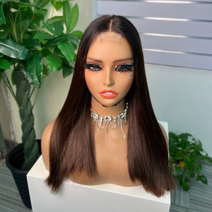2x6 Kim K Lace Closure Bob Double Drawn Raw Vietnamese Short <b>Wigs</b> Human Hair Lace Front Bone Straight <b>Wigs</b> for Black <b>Women</b> - Product Image 2