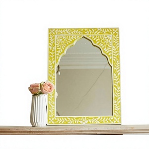 Miroir mural BS INTERNATIONAL au design moderne, écologique, éclairé, léger, réglable, jaune, blanc, vert, poli diamant - Product Image 4