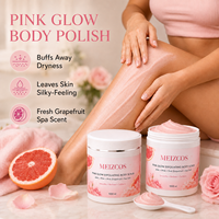 Gommage Corporel Exfoliant Rose Lumineux 1000ml AHA PHA Pamplemousse Rose Sel Marin Crème Exfoliante Corporelle Lisse les Peaux Rêches et Sèches Soin Corporel Spa