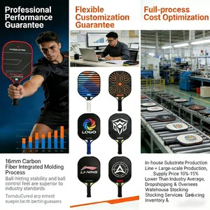 ไม้พายพิคเคิลบอลคุณภาพสูง ทนทาน สีแดง BEN JOHNS 16 มม. 14 มม. GEN4 TFP คาร์บอนไฟเบอร์ ไร้ขอบ แกนรังผึ้ง สำหรับเด็ก - Product Image 6