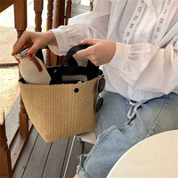 Vente en gros de sacs de plage tissés de haute qualité faits à la main pour femmes sac à bandoulière en paille grand sac fourre-tout de plage d'été