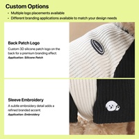 Chemise en molleton raglan pour chien, color block, 81% coton mélangé, XXS-XXL, 1,5-13 kg, assortie à l'homme, logo personnalisé