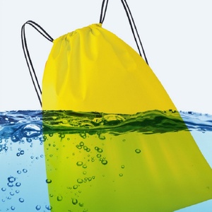 Sac à dos de sport et de voyage personnalisé en polyester imperméable avec poignée en corde et fermeture à cordon - Product Image 3