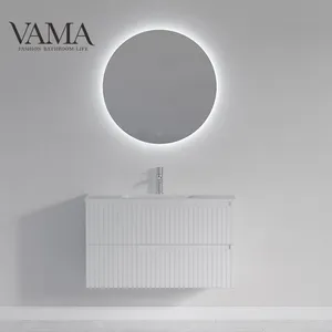 VAMA工厂1000毫米澳大利亚现代集成式洗手盆墙壁安装浴室梳妆台8002-100