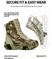 Bottes tactiques mi-mollet OEM avec tige en cuir, doublure en mesh, semelle extérieure en caoutchouc, semelle intermédiaire en EVA - Toutes saisons, hiver