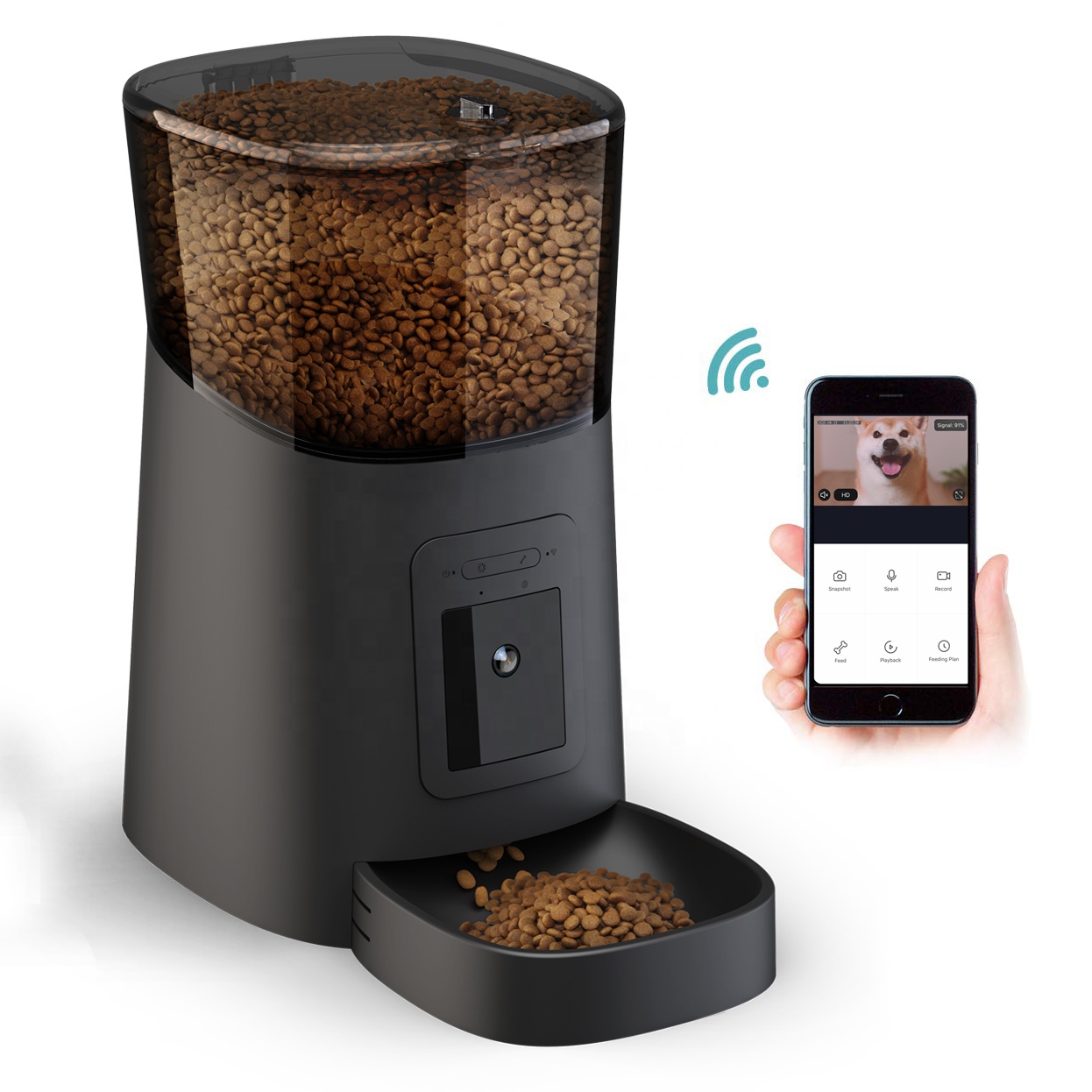 Tuya Smart Automatische Pet Feeder Voor Katten En Honden Wifi Pet Feeder Met Camera