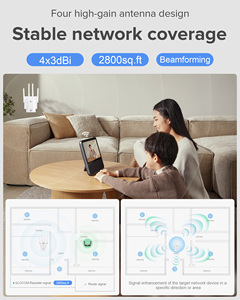 QLOCOM-Repetidor <span class=keywords><strong>WiFi</strong></span> de banda dual de 1200Mbps, amplificador inalámbrico de Mbps - Product Image 5
