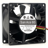 SANYO 9G0824H102 DC24V 0.42A 80*80*38MM 8038 8CM Kipas Pendingin Aksial Bantalan Bola Ganda Baru Asli