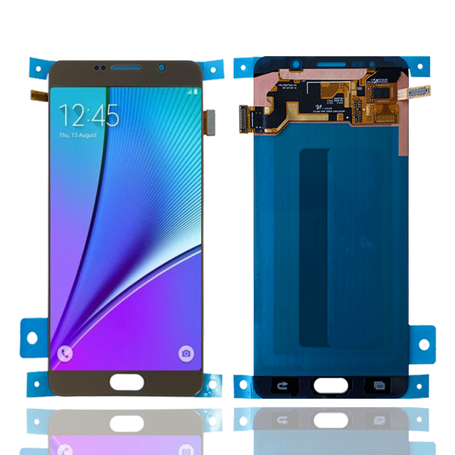 Original Mobile Phone LCD Black Gold 5.7 Inch With Touch Screen for Samsung Note 5 LCD