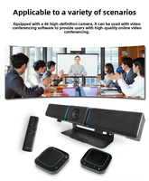 Kamera Konferensi All-in-One 4K OEM ODM Langsung dari Pabrik, AI Portrait, 4+2 Mikrofon, Jangkauan 10m, Speaker 8W untuk Ruang Konferensi