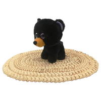Peluche ours en peluche noir doux pour enfants, animal de petite taille personnalisé