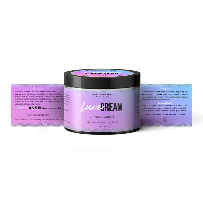 Custom Private Logo Paper Adhesive Cosmetic