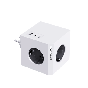ปลั๊กพ่วงแบบลูกบาศก์ 3 ช่องเสียบ พร้อมพอร์ต USB ดีไซน์ทันสมัยสไตล์ฝรั่งเศส/เยอรมัน/เกาหลี 16A ได้รับการรับรอง KC GS - Product Image 4