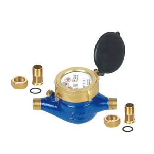 ISO4064 Klasse B DN15 Tuin Huis Multi-Jet Droog Wijzerplaat Vloeibare Verzegelde Messing Droge Jet Water Flow Meter - Product Image 6