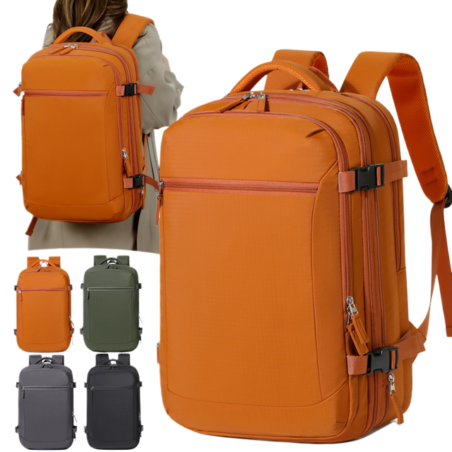 Large Capacity Expandable Vacuum Travel Backpack Waterproof Business Laptop Bag USB Charging