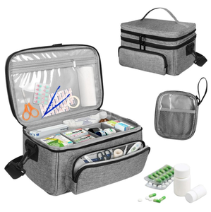 Tas Pertolongan Pertama <span class=keywords><strong>Kit</strong></span> Medis Darurat Portabel Oxford untuk Perjalanan Rumah dan Luar Ruangan, Kunjungan Dokter dengan Kompartemen Penyimpanan Obat - Product Image 1