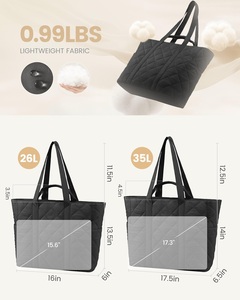Sac à bandoulière matelassé léger pour <span class=keywords><strong>ordinateur</strong></span> portable 15,6-17,3 pouces pour <span class=keywords><strong>femme</strong></span>, idéal pour le bureau et le quotidien - Product Image 5
